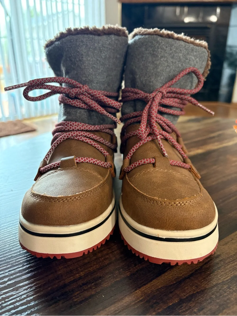 Brown Faux-Shearling Duck Boots - Muk Luk